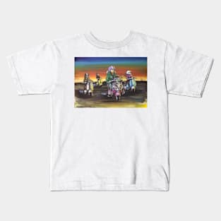 Retro Scooter, Classic Scooter, Scooterist, Scootering, Scooter Rider, Mod Art Kids T-Shirt